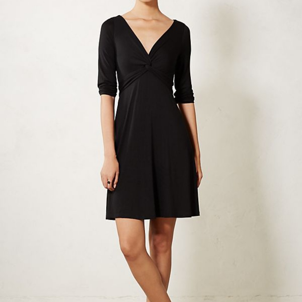 Anthropologie Lilka Torsade Black Dress